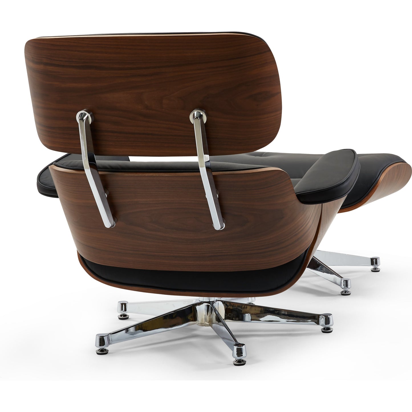 005 SR-702391 | Additional Silo | Florence Lounge Chair by Pasargad Home in brown and black. Made from leather wood in a modern style.