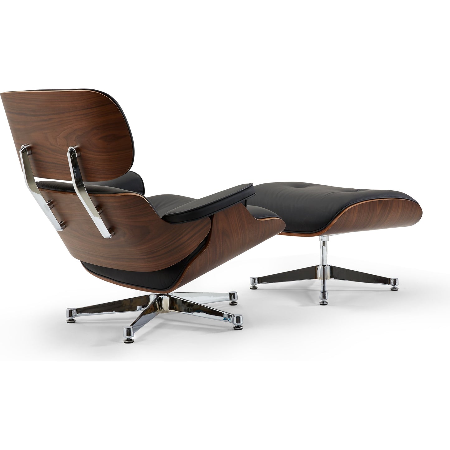 006 SR-702391 | Additional Silo | Florence Lounge Chair by Pasargad Home in brown and black. Made from leather wood in a modern style.