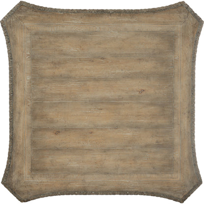 Castella Square Cocktail Table by Hooker Furniture in antique slate. Made from pecan, quartered walnut, quartered black walnut, ash, maple veneers in a traditional style.