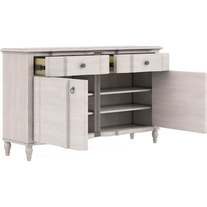 Alcove Buffet by A.R.T. Furniture in belgian ivory. Made from acacia solids, maple veneers in a transitional style.
