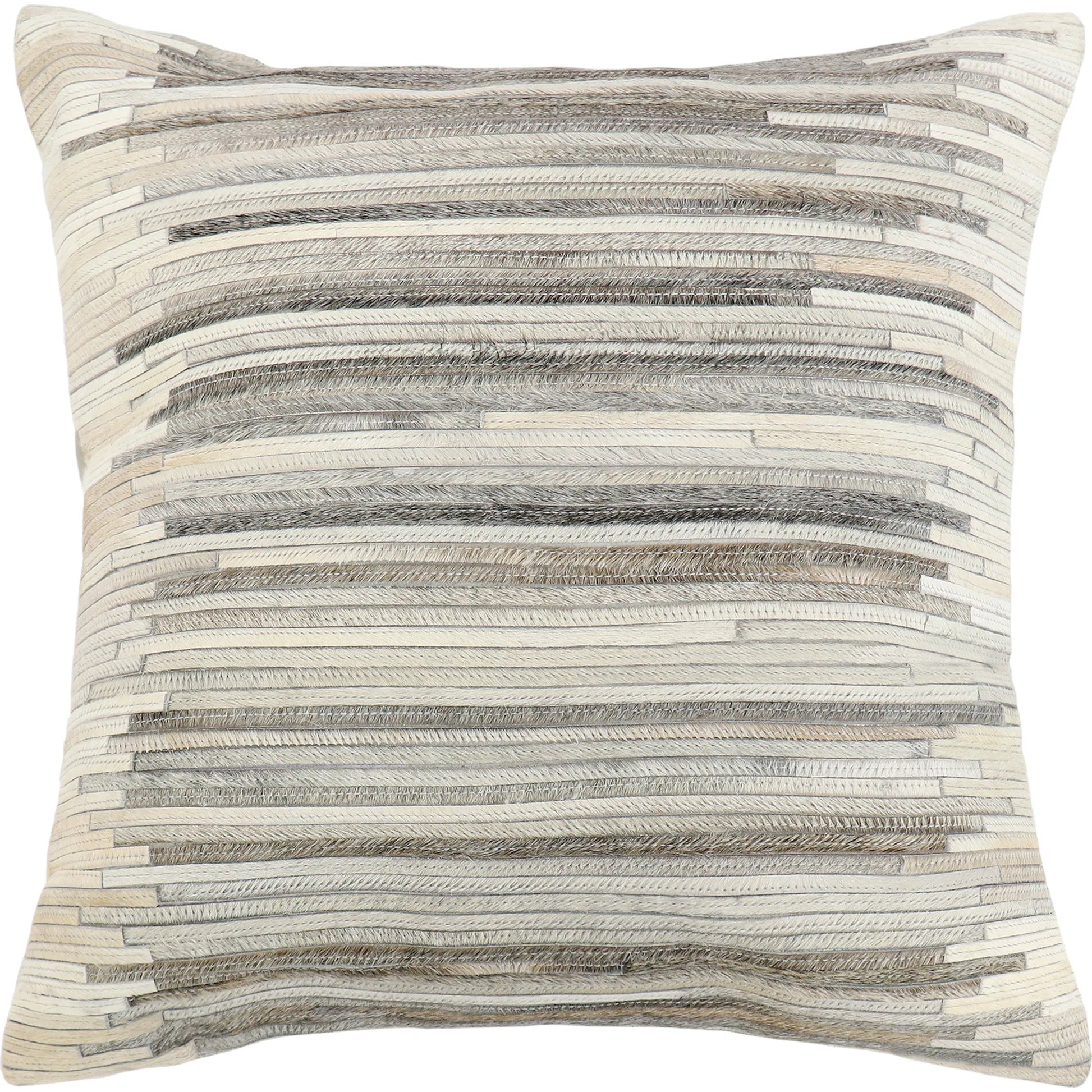 Galaxy Cowhide Pillow by Pasargad Home in ivory. Made from cowhide in a eclectic & global style.