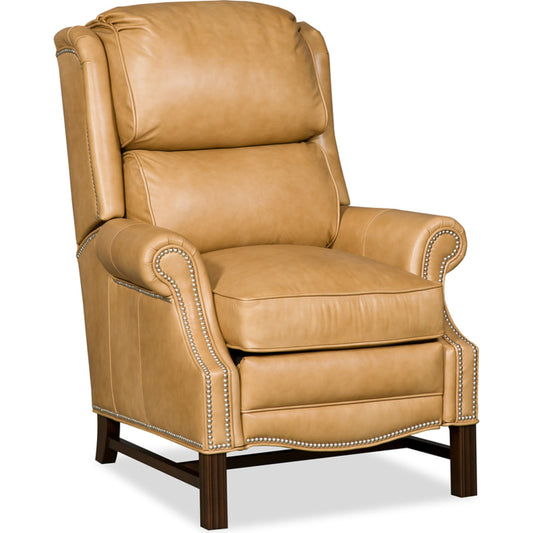 001 None | Unknown | Alta High Leg Reclining Lounger by Bradington-Young by Hooker Furniture. Made from 100% leather in a unique style.