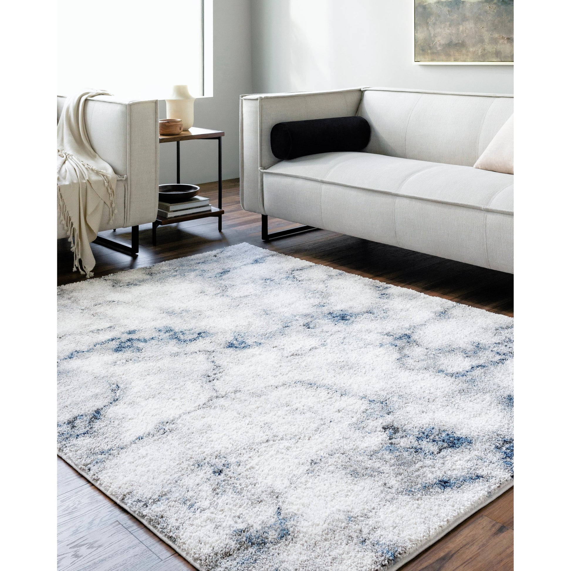 Portofino Rug - 526536 by Livabliss in white, light gray, beige, medium gray, taupe, medium brown. Made from face: 93% polypropylene, 7% polyester, warp: 100% cotton in a unique style.