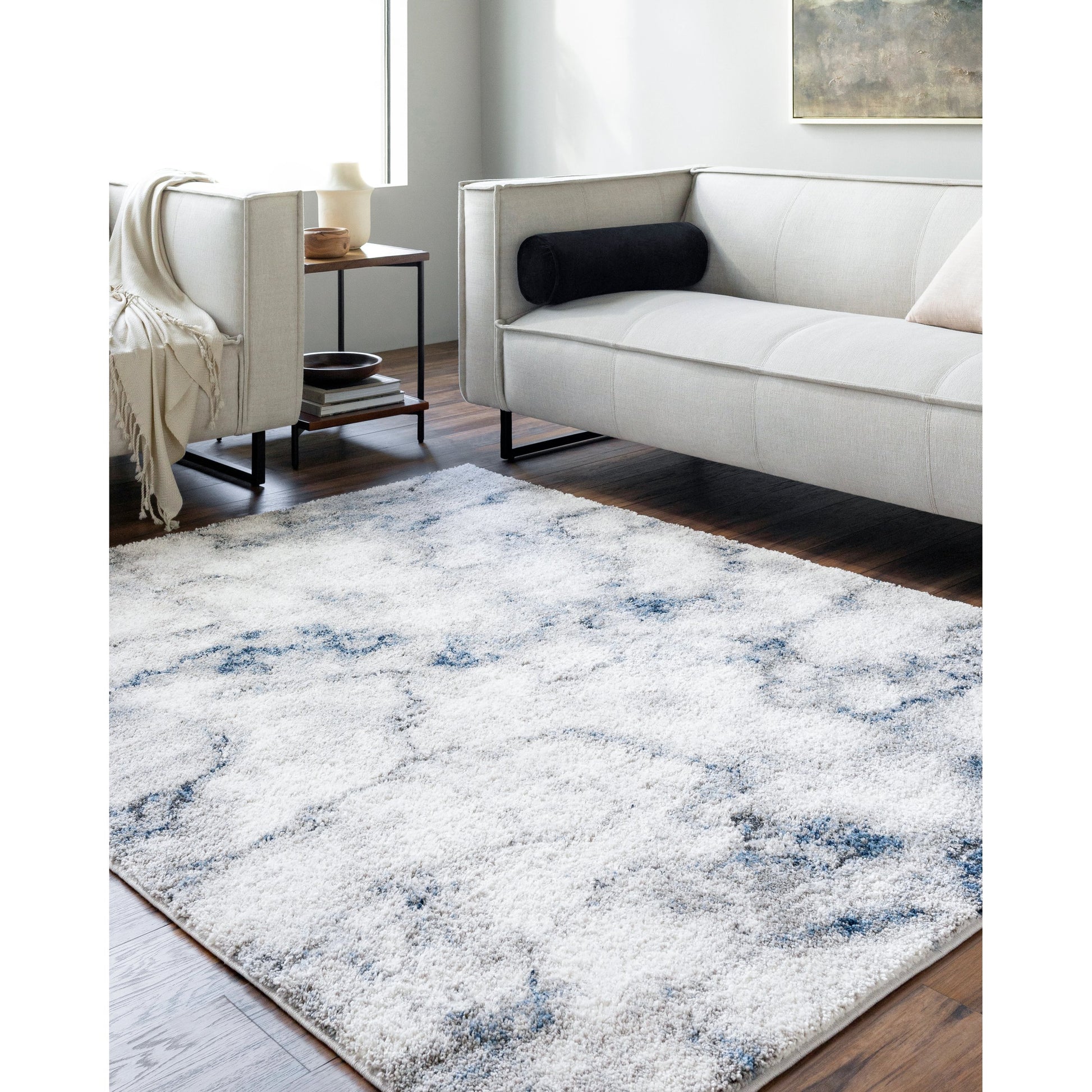 Portofino Rug - 526536 by Livabliss in white, light gray, beige, medium gray, taupe, medium brown. Made from face: 93% polypropylene, 7% polyester, warp: 100% cotton in a unique style.