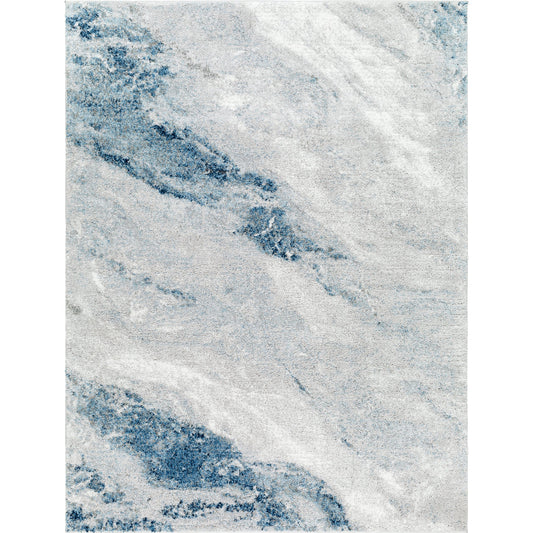 Portofino Rug - 526570 by Livabliss in light gray, white, pale blue, taupe, charcoal. Made from face: 83% polypropylene, 17% polyester, warp: 100% cotton in a unique style.