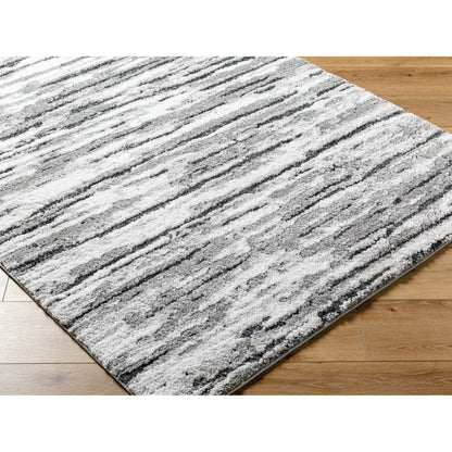 Portofino Rug - 530010 by Livabliss in white, light gray, medium gray, charcoal. Made from face: 77% polypropylene, 23% polyester, warp: 100% cotton in a unique style.