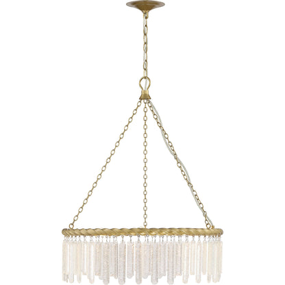 Reverie Chandelier by Lumanity in brass. Made from iron, crystal in a modern style.