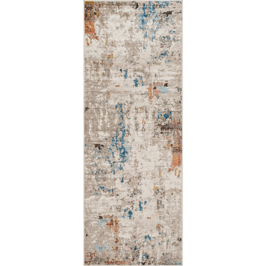 Pertek Rug - 32395 by Livabliss in taupe, gray, burnt orange, deep teal, dark blue. Made from 100% polypropylene in a unique style.