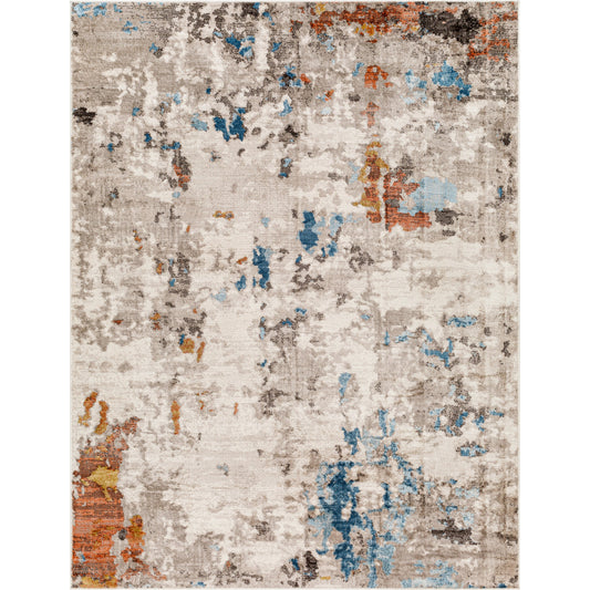 Pertek Rug - 32395 by Livabliss in taupe, gray, burnt orange, deep teal, dark blue. Made from 100% polypropylene in a unique style.
