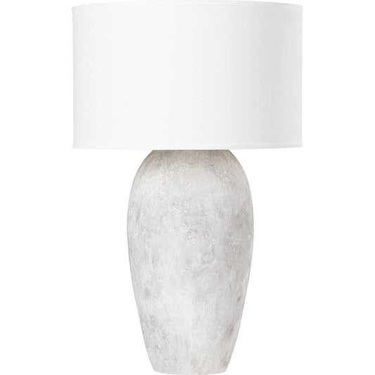 Zeke Table Lamp by Troy in ceramic weathered grey. Made from ceramic in a modern style.