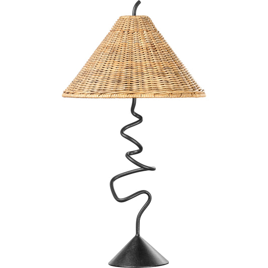 Alaric Table Lamp by Troy in forged iron. Made from iron in a cottage & farmhouse style.