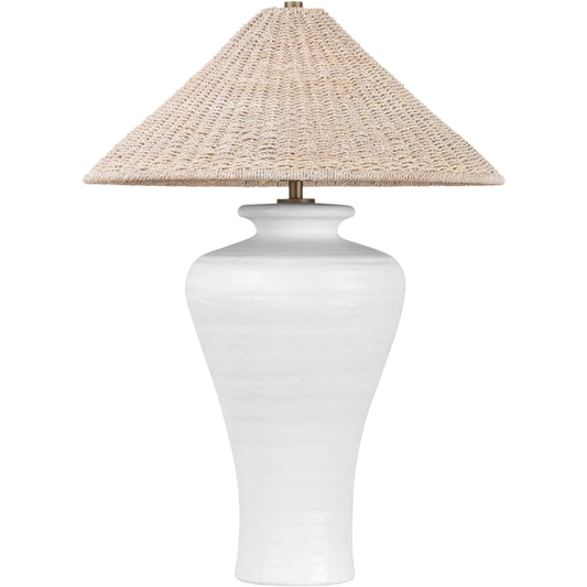 Pezante Table Lamp by Troy in patina brass, ceramic loft white. Made from ceramic in a unique style.
