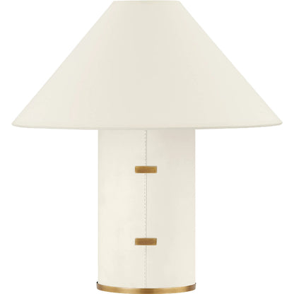Bond Table Lamp by Troy in patina brass. Made from steel in a modern style.