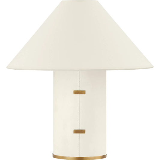 Bond Table Lamp by Troy in patina brass. Made from steel in a modern style.