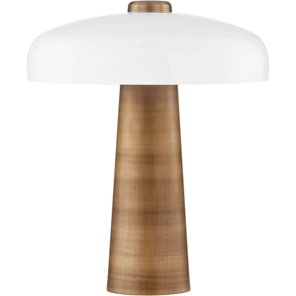 Lush Table Lamp by Troy in patina brass. Made from brass in a modern style.