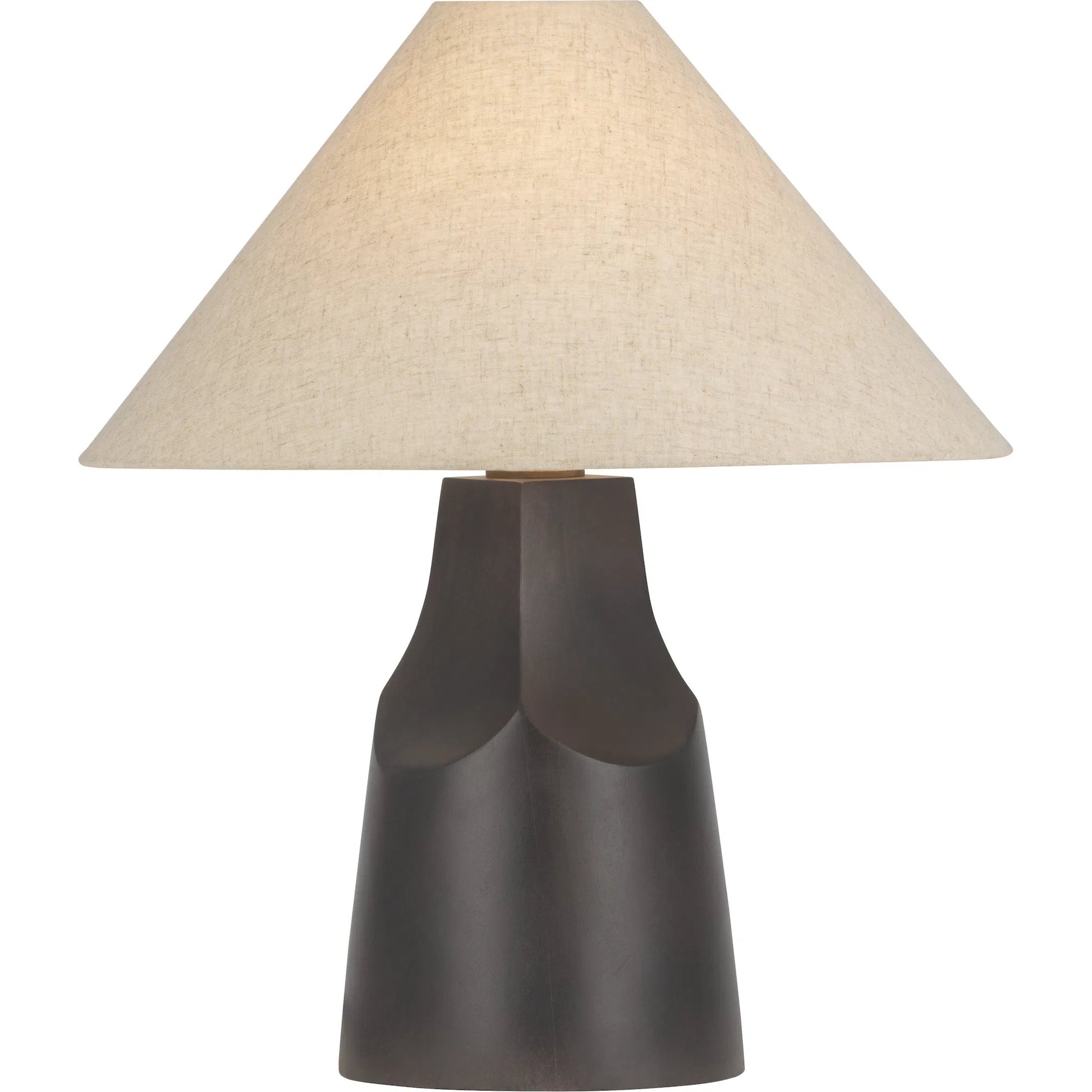 Hewn Table Lamp by Troy in patina brass. Made from unique in a transitional style.