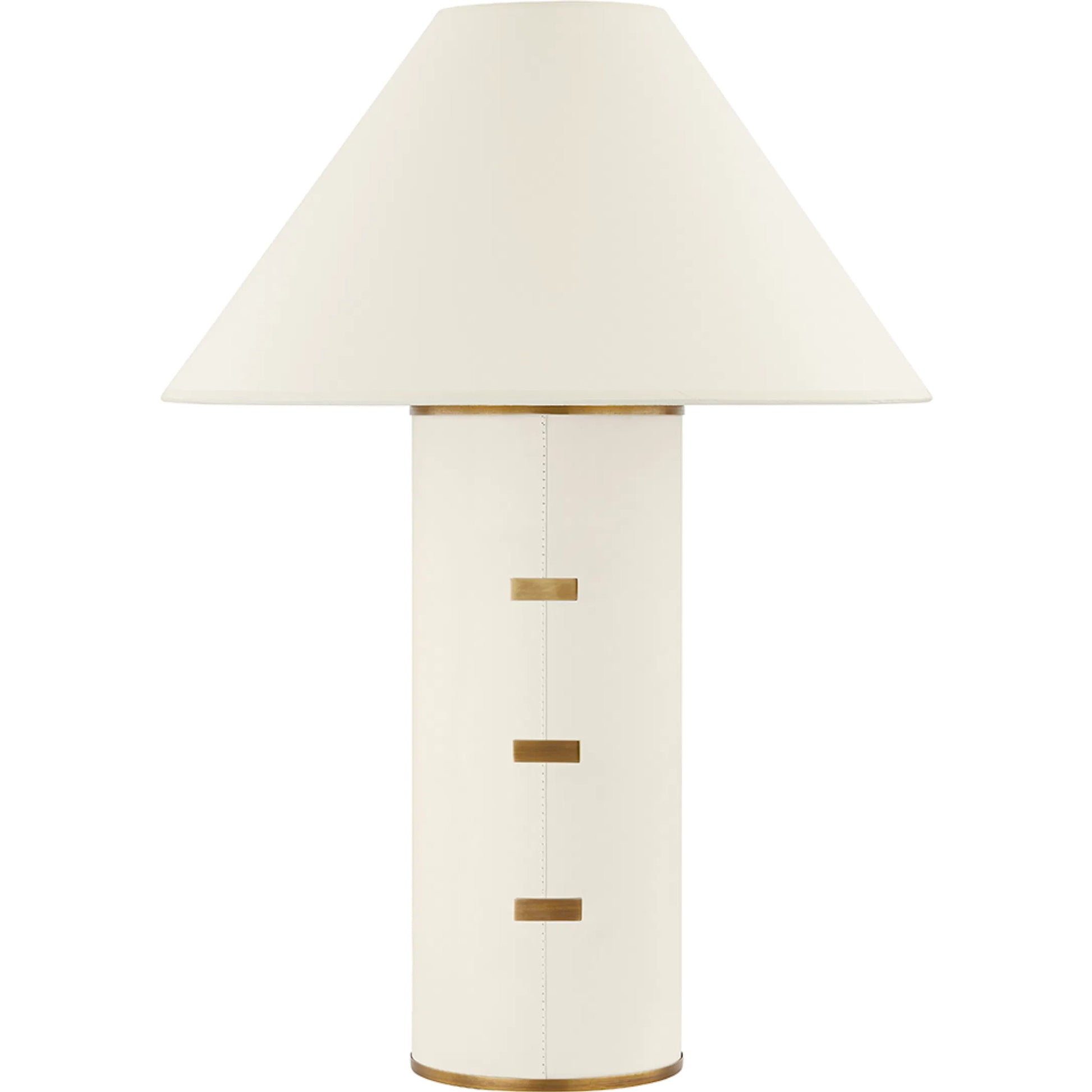 Bond Table Lamp by Troy in patina brass. Made from steel in a modern style.