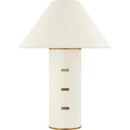 Bond Table Lamp by Troy in patina brass. Made from steel in a modern style.