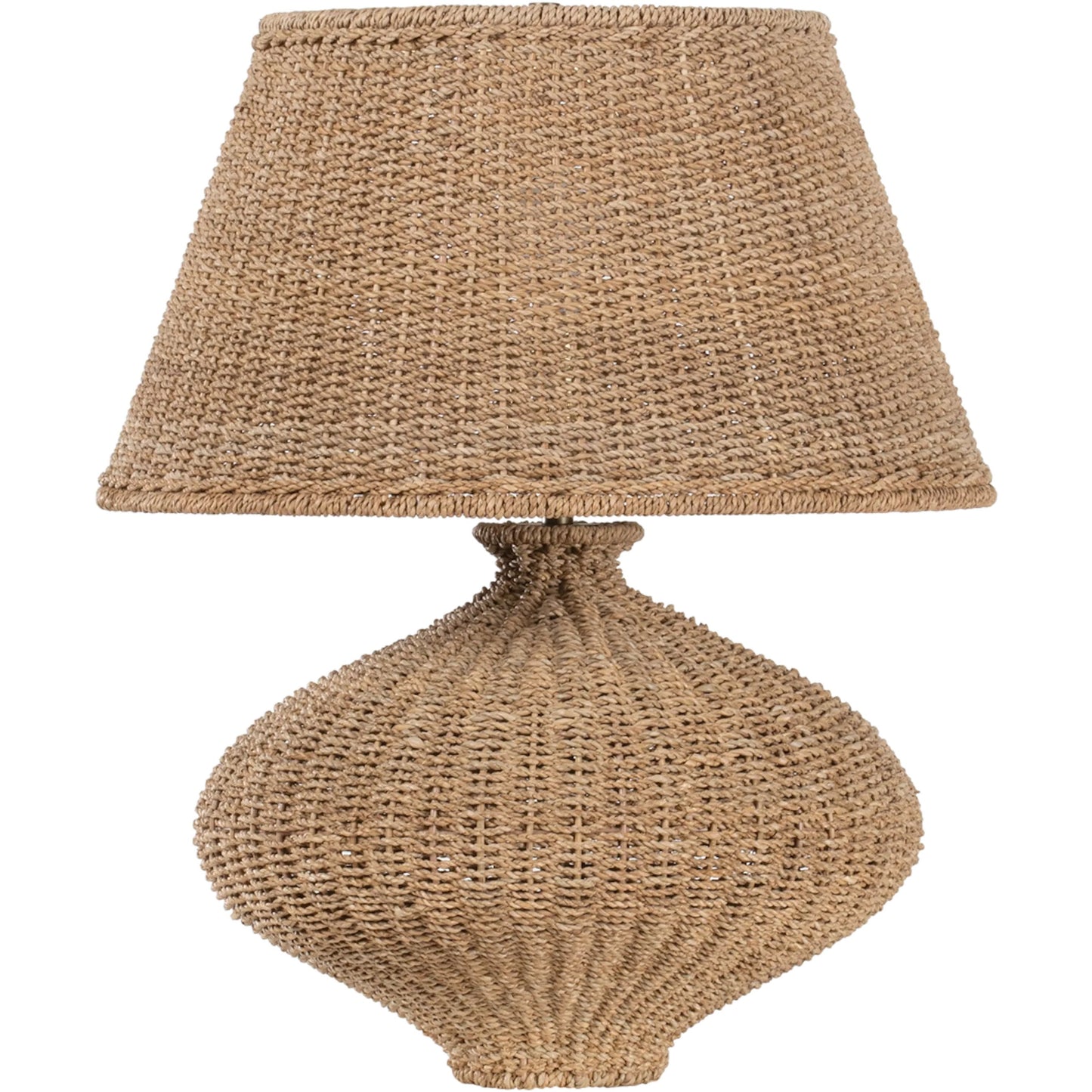 001 SI-2328185 | Primary Silo | Nette Table Lamp by Troy in patina brass. Made from natural woven in a rustic style.