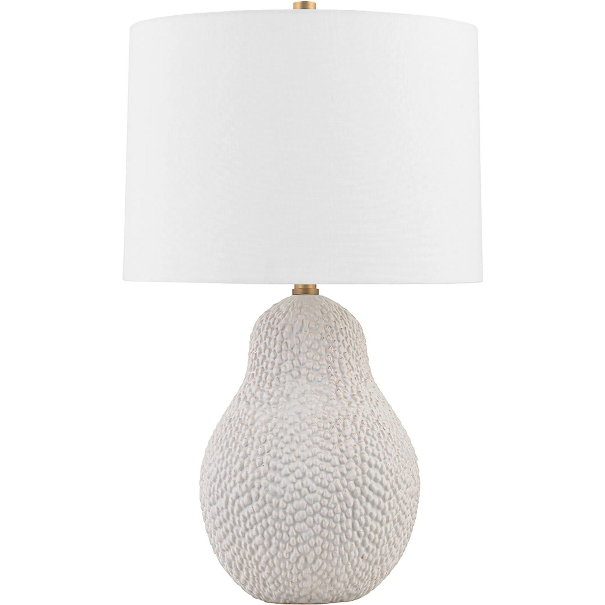 Crater Table Lamp by Troy in patina brass. Made from ceramic in a modern style.