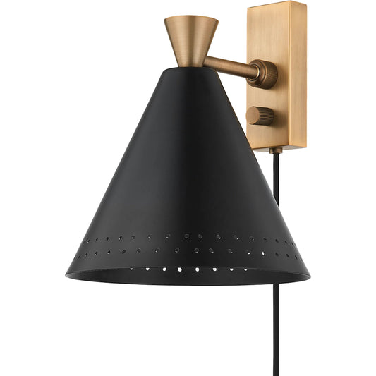 Arvin Portable Wall Sconce by Troy. Made from steel, aluminum in a modern style.