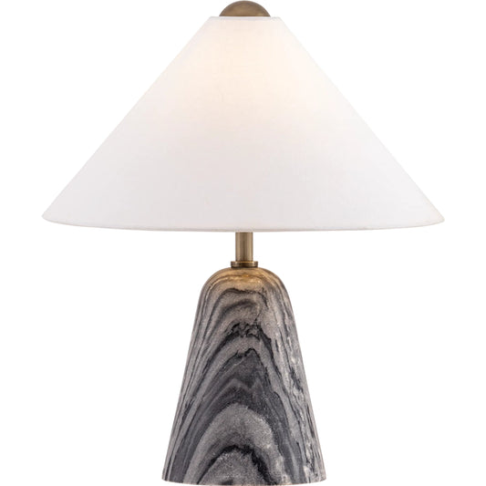 Millbrae Table Lamp by Troy in patina brass. Made from steel, honed black marble in a unique style.