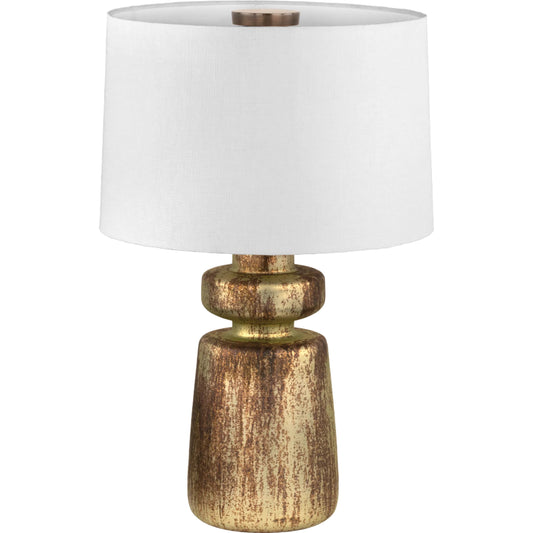 001 SI-2328380 | Primary Silo | Terron 27.5" Table Lamp by Troy in patina brass. Made from glass in a unique style.