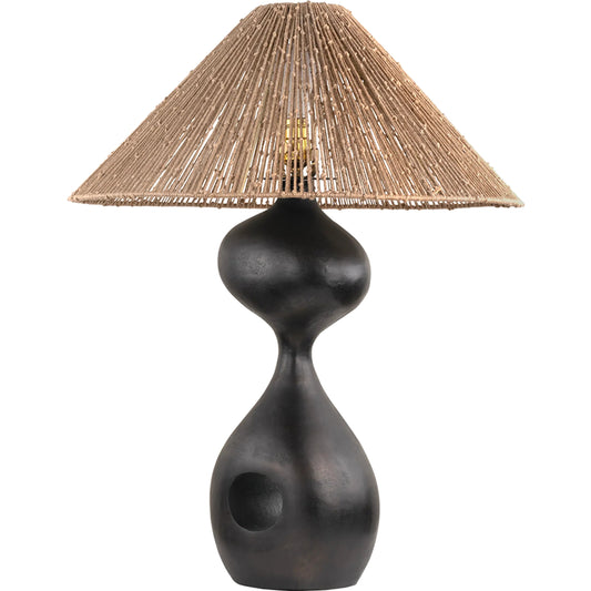 Rhu Table Lamp by Troy in bronze. Made from aluminum in a unique style.