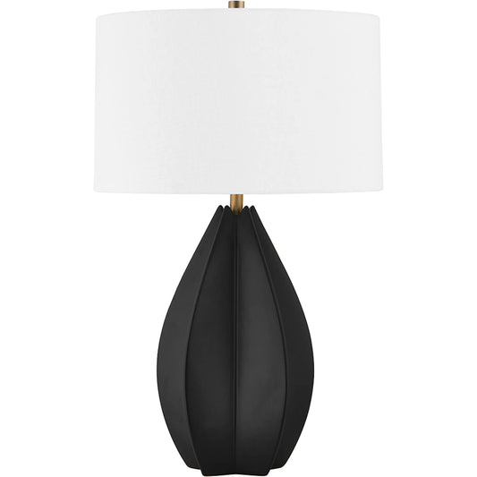 Mineral Table Lamp by Troy in patina brass. Made from ceramic in a modern style.