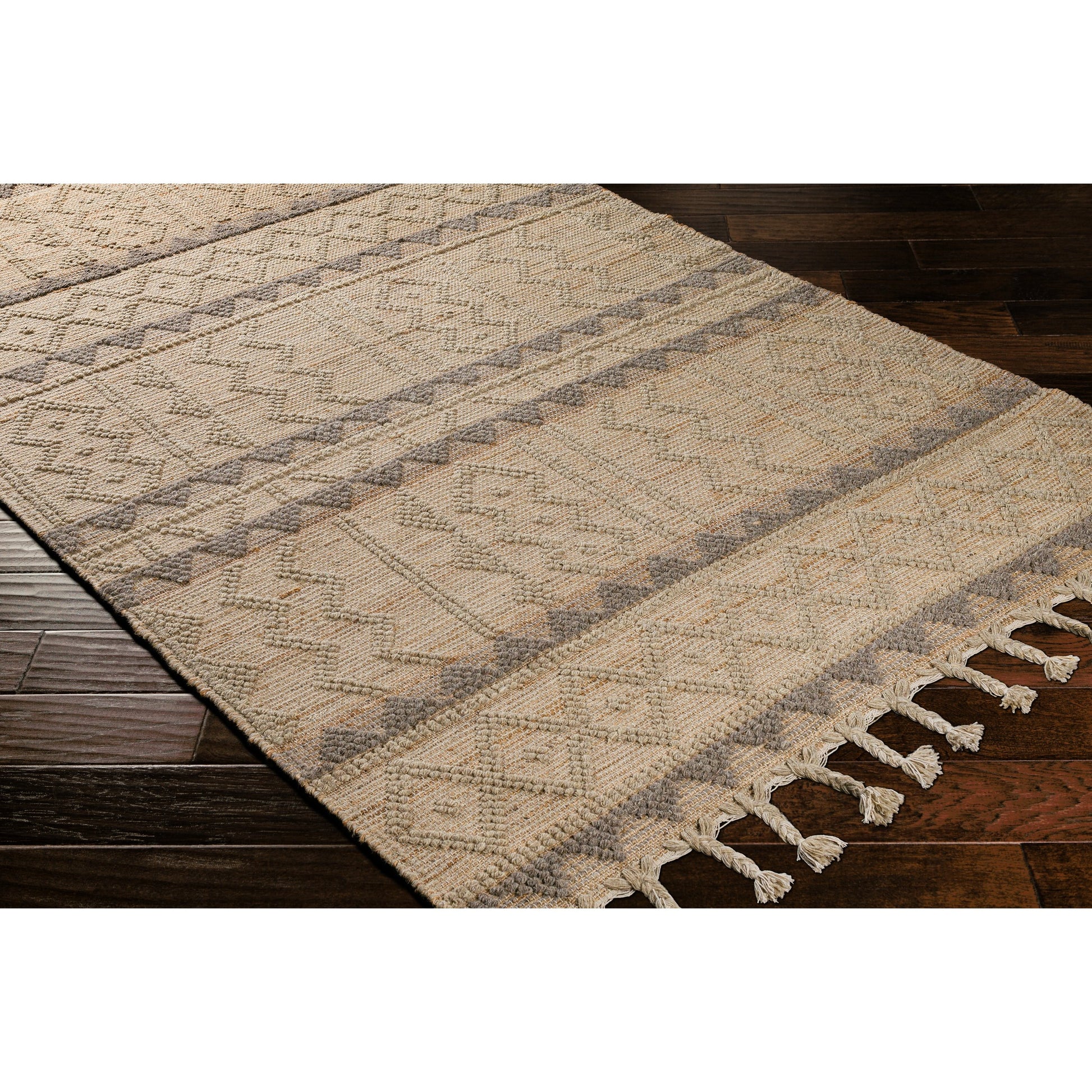 Preston Rug - 29254 by Surya in tan, gray. Made from 50% jute, 50% wool in a unique style.