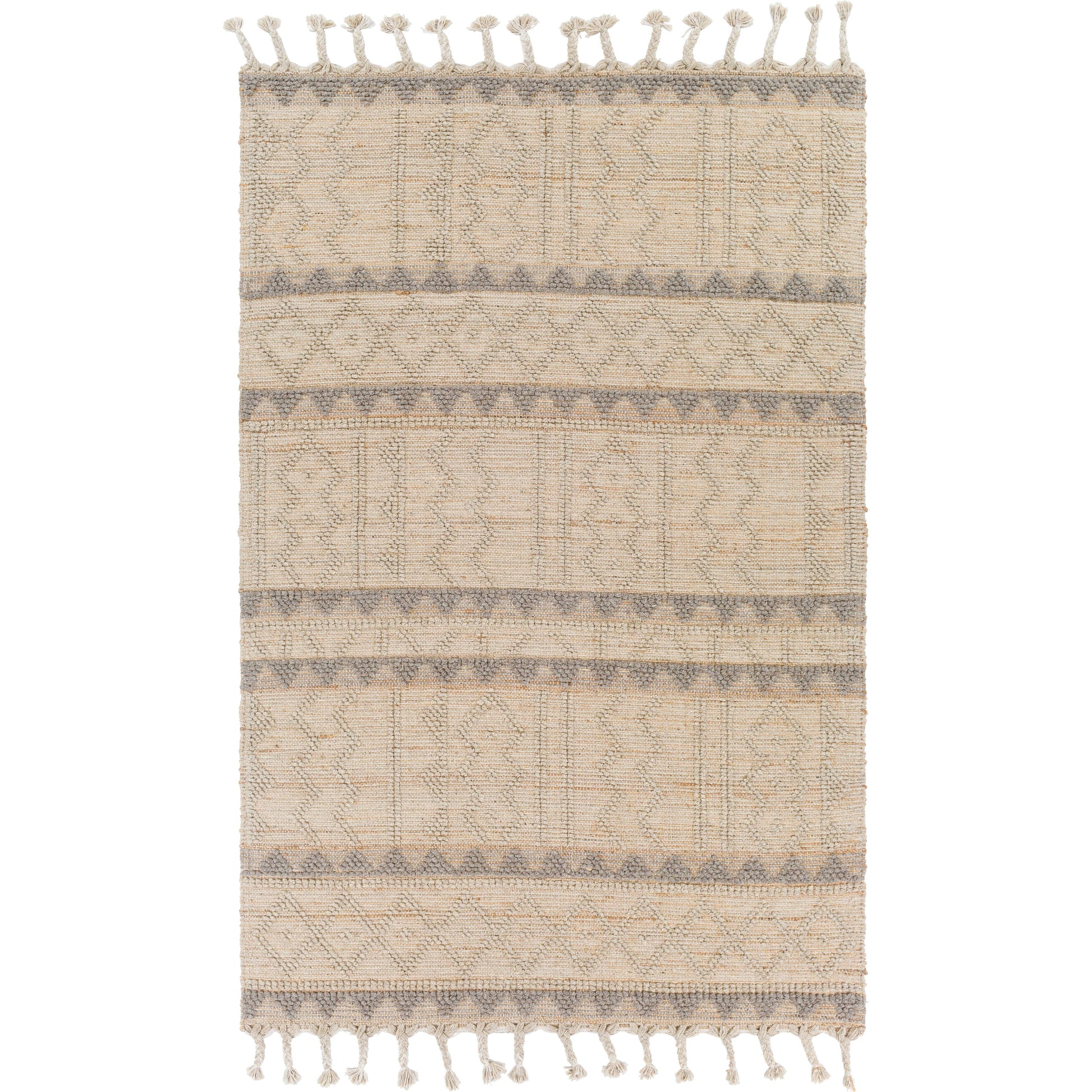 Preston Rug - 29254 by Surya in tan, medium gray. Made from 50% jute, 50% wool in a unique style.