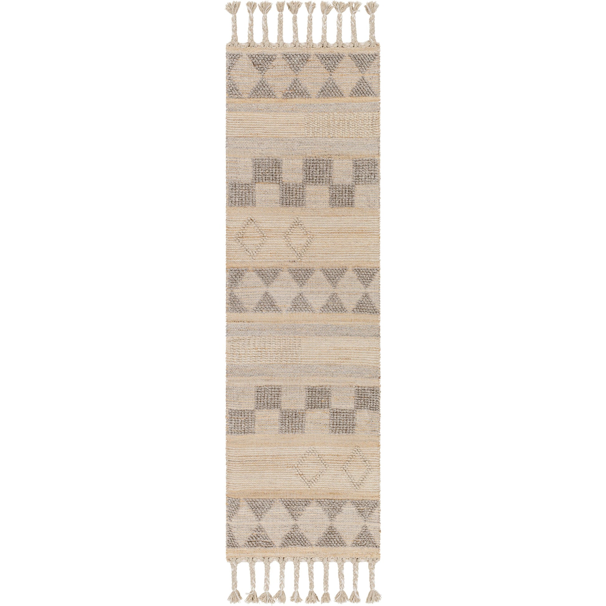 Preston Rug - 29255 by Surya in tan, medium gray. Made from 50% jute, 50% wool in a unique style.