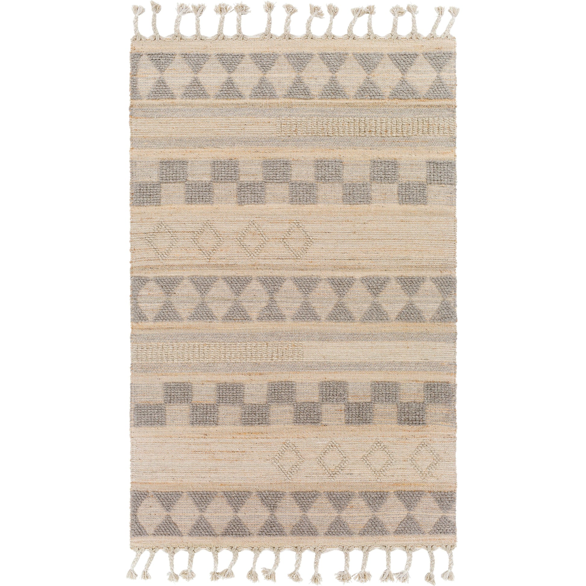 Preston Rug - 29255 by Surya in tan, medium gray. Made from 50% jute, 50% wool in a unique style.