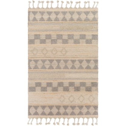 Preston Rug - 29255 by Surya in tan, medium gray. Made from 50% jute, 50% wool in a unique style.