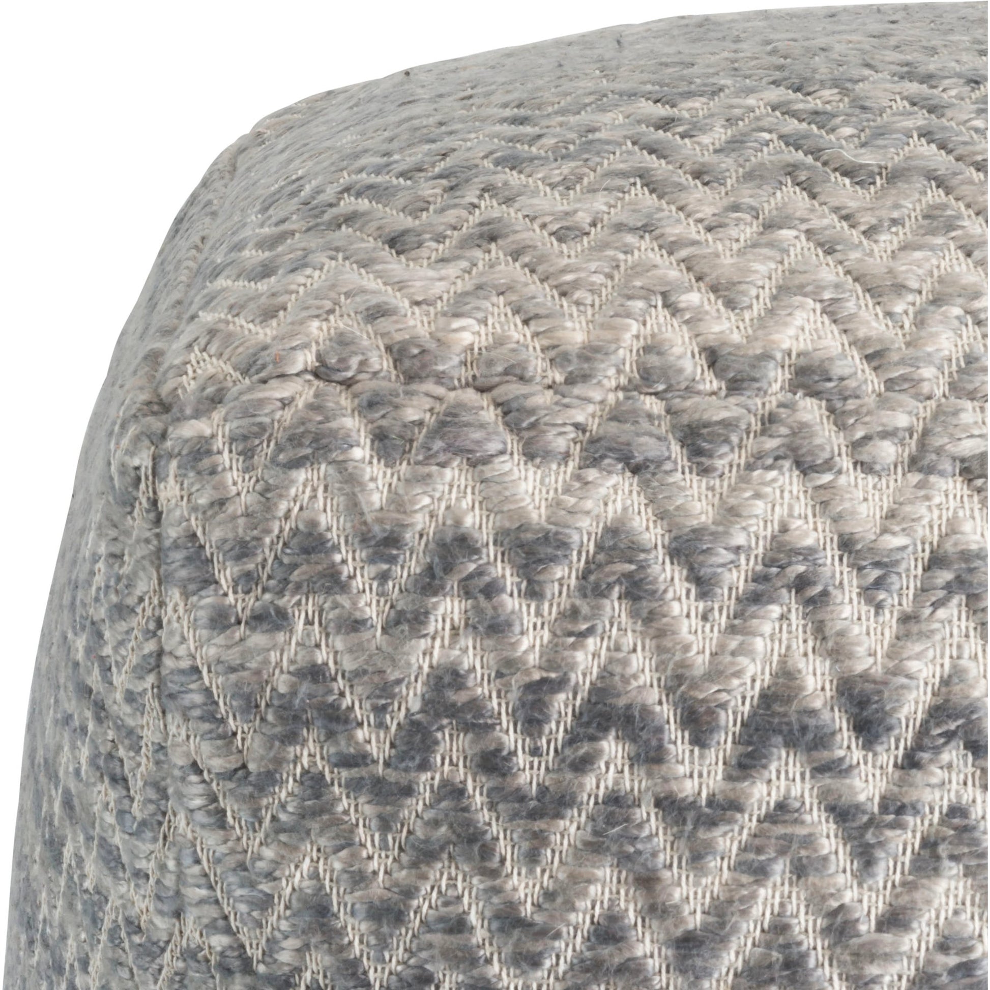 Galaxy Zig-Zag Ottoman by Pasargad Home. Made from bamboo silk, wool in a cottage & farmhouse style.