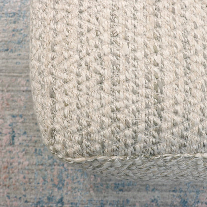 Galaxy Zig-Zag Ottoman by Pasargad Home. Made from bamboo silk, wool in a cottage & farmhouse style.