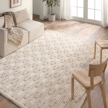 Petros PTR03 Rug by Jaipur Living in cream. Made from unique in a unique style.