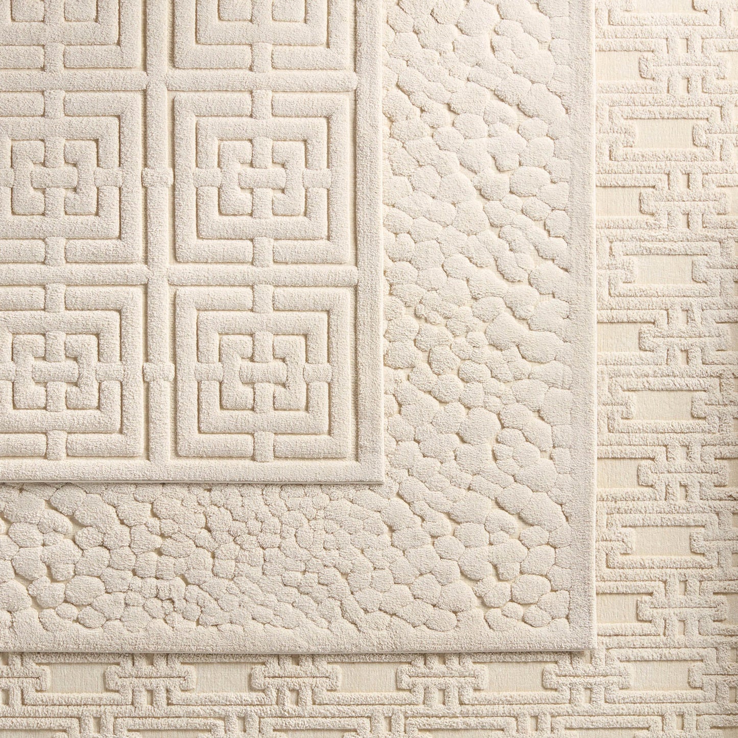 005 SI-2015177,SI-2015178,SI-2015179,SI-2015180,SI-2015181,SI-2386393 | Closeup | Petros PTR04 Rug by Jaipur Living in cream. Made from unique in a unique style.