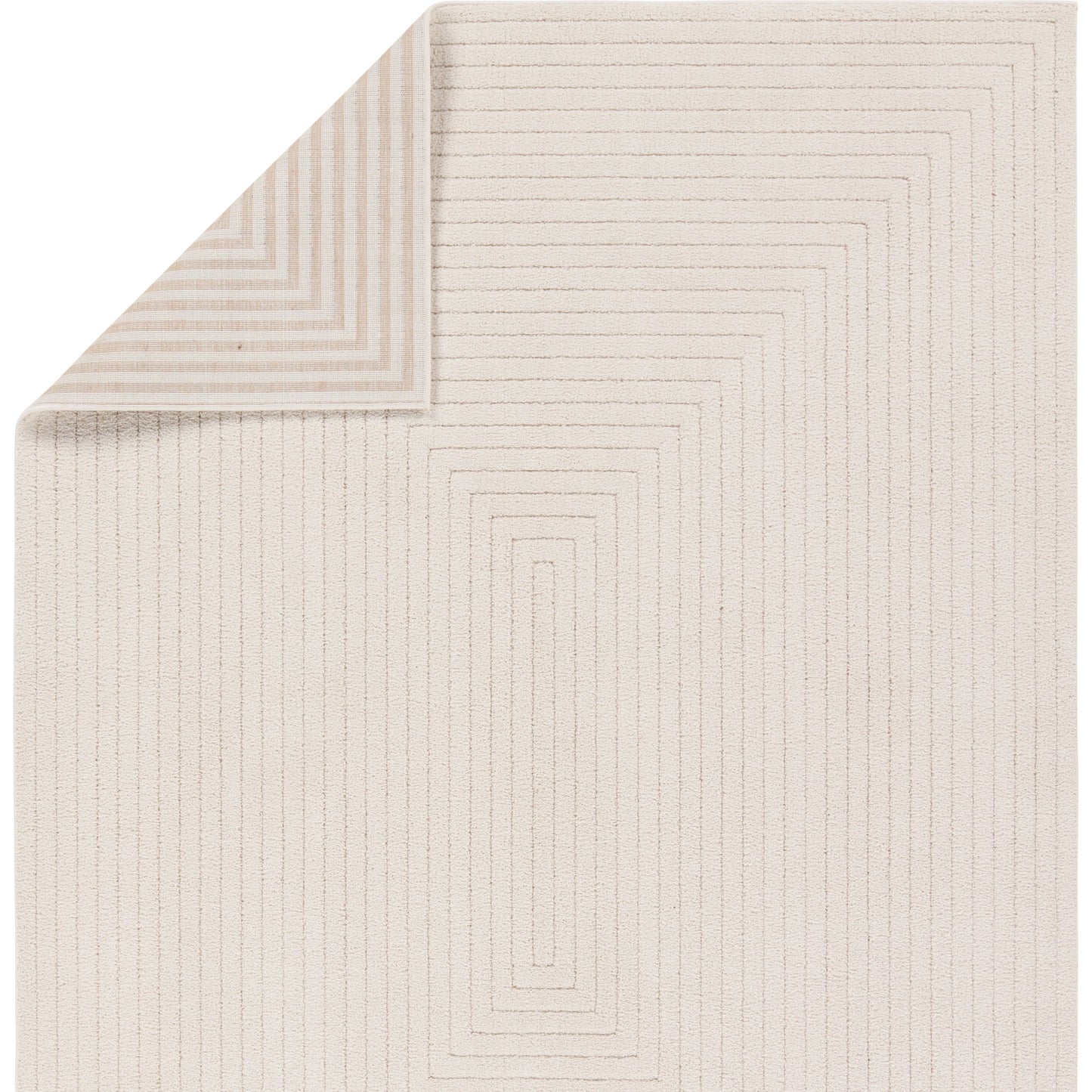 003 SI-2077654,SI-2077655,SI-2077656,SI-2077657,SI-2077658 | Closeup | Petros PTR06 Rug by Jaipur Living in cream. Made from 100% polyester in a unique style.