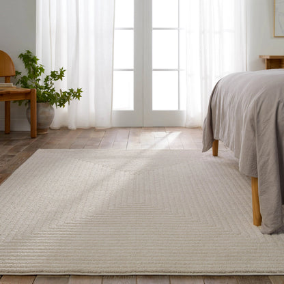 Petros PTR06 Rug by Jaipur Living in cream. Made from 100% polyester in a unique style.
