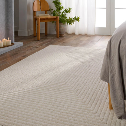 Petros PTR06 Rug by Jaipur Living in cream. Made from 100% polyester in a unique style.