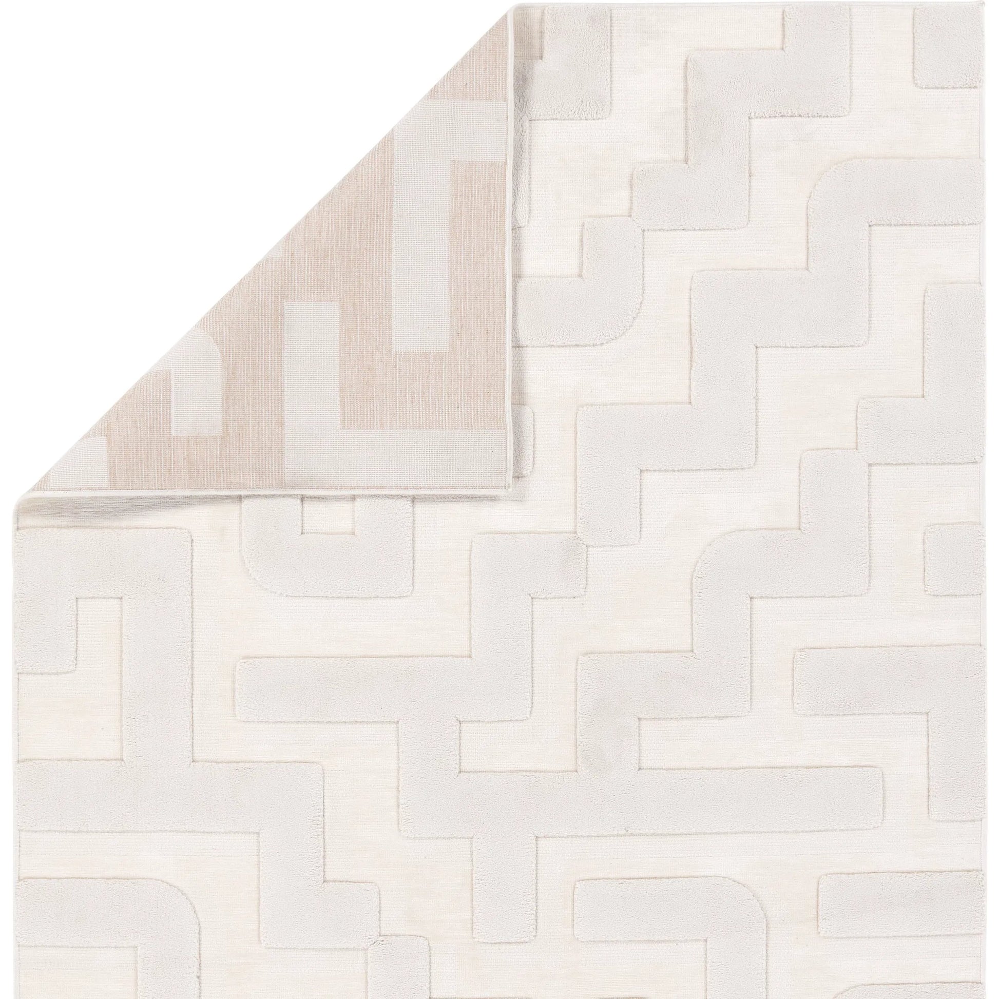Petros PTR08 Rug by Jaipur Living in ivory. Made from 80% polyester, 20% chenille in a unique style.