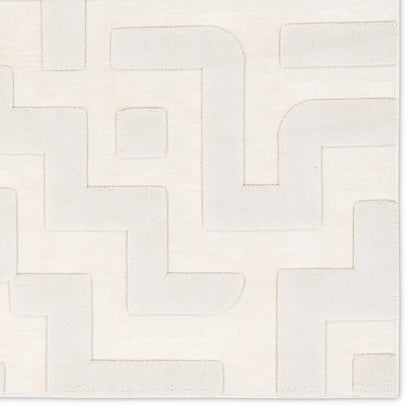 Petros PTR08 Rug by Jaipur Living in ivory. Made from 80% polyester, 20% chenille in a unique style.