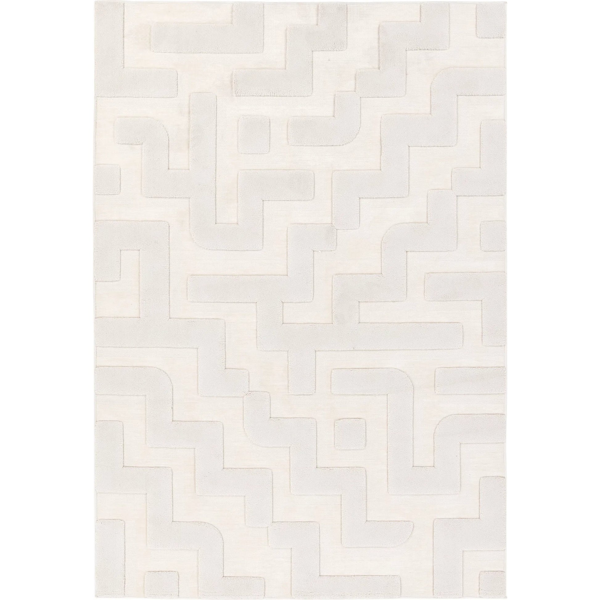 Petros PTR08 Rug by Jaipur Living in ivory. Made from 80% polyester, 20% chenille in a unique style.