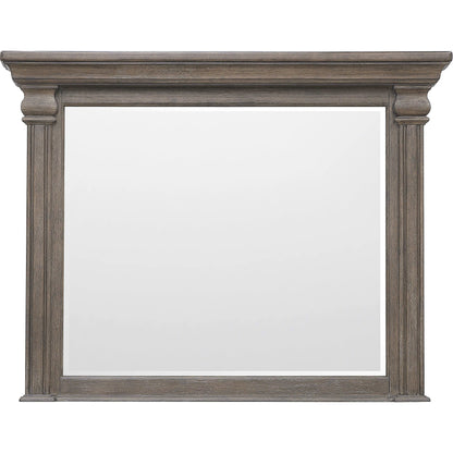 Madison Ridge Dresser Mirror by Pulaski Furniture in natural bark. Made from flat-cut white oak wood veneers in a unique style.