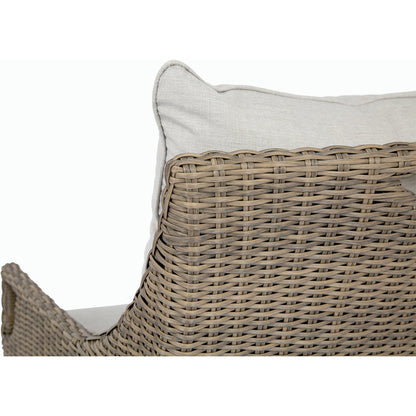 Ibiza Outdoor Club Chair by Sunset West in carbon. Made from resin wicker in a modern style.