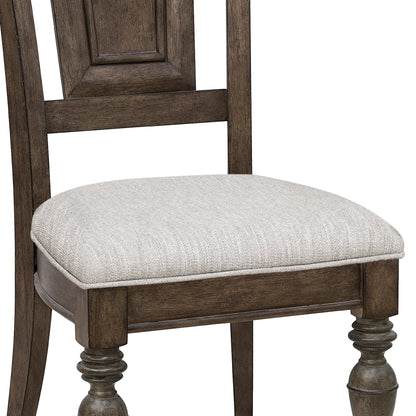Woodbury Wooden Side Chair by Pulaski Furniture in cowboy boots brown. Made from rubberwood in a traditional style.