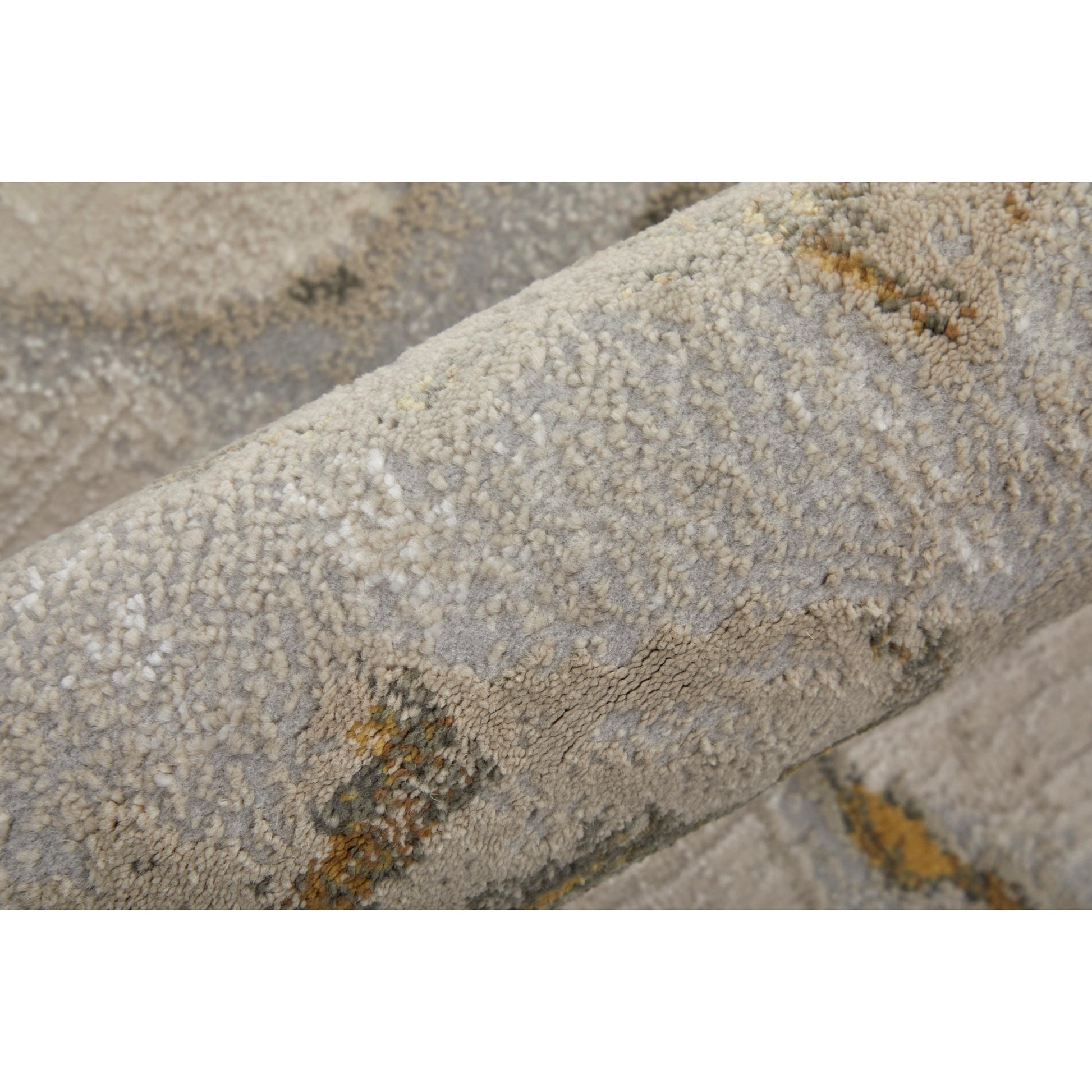 Brixton Rug - 3602F by Feizy in gold, ivory, gray. Made from polypropylene, polyester in a unique style.