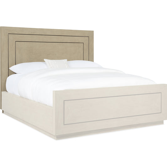 Cascade Headboard by Hooker Furniture in terrain. Made from oak veneers, metal inlay in a traditional style.