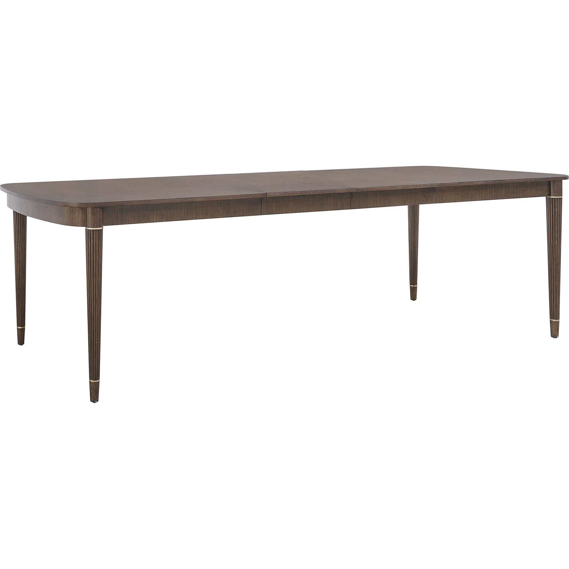 Asher Park Leg Dining Table by Pulaski Furniture in piano brown. Made from eucalyptus veneers in a unique style.
